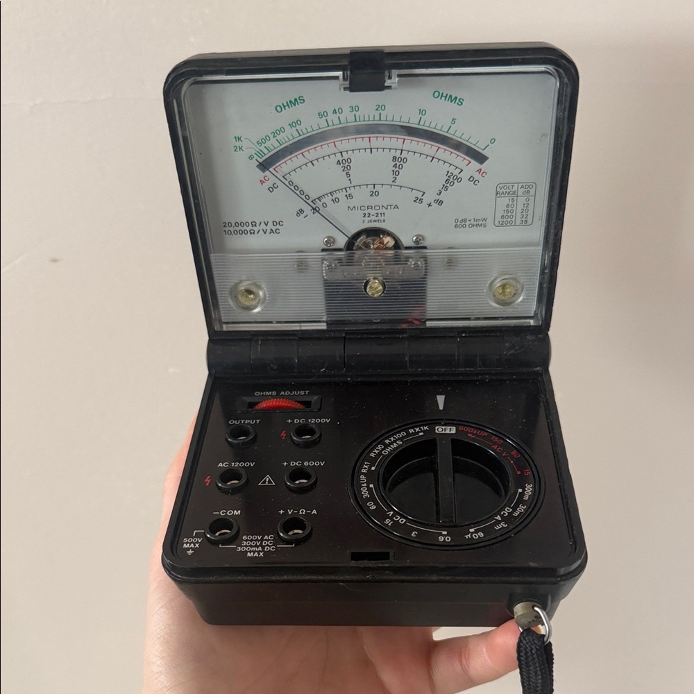 Black Analog Micronta Multimeter